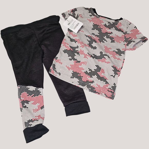 Parish Nation Toddler Boy 2-Piece Camo Shirt & Pants Set Size 3T Red/Black/Gray - Picture 2 of 6
